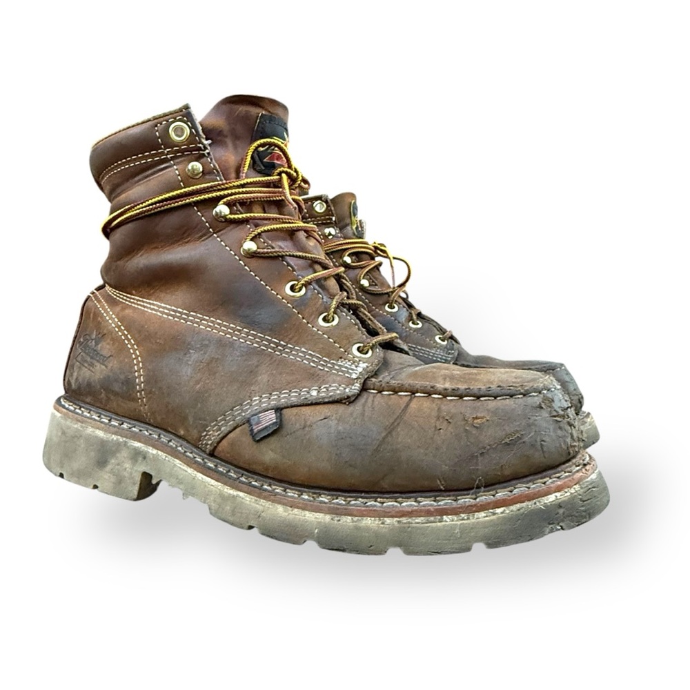 Thorogood Safety Toe American Heritage 6" Crepe Sole Work Boots size 9 2E Steel - Picture 16 of 16